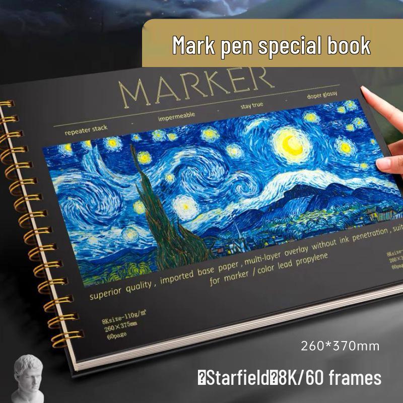 A4 Marker Sketchbook for Anime Art - Professional Hand-Drawn Blank Notebook