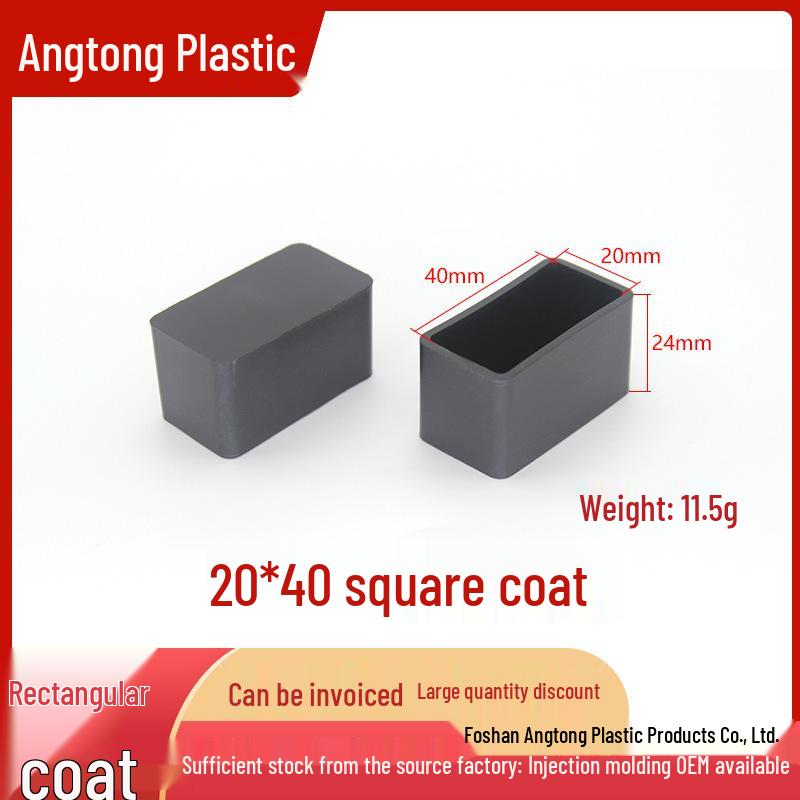 PVC Anti-Slip Wear-Resistant Leg Pads: Square, Stainless Steel Table & Chair Rubber Sleeves