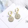 Exquisite 925 Sterling Silver Round Hollow-out Dream Catcher Zircon Earrings for Women Tassel Wedding Jewelry Gift Brincos