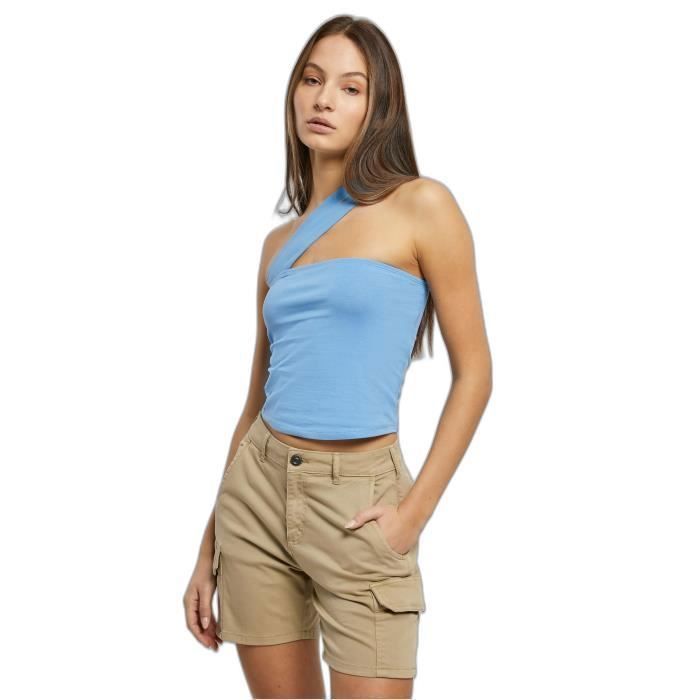 Débardeur Femme - Urban Classics - Ajusté - Bleu Clair - 95% Coton - 5% Élasthanne