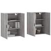 VidaXL Armoires murales 2 pcs sonoma gris 69,5x34x90 cm 3195641