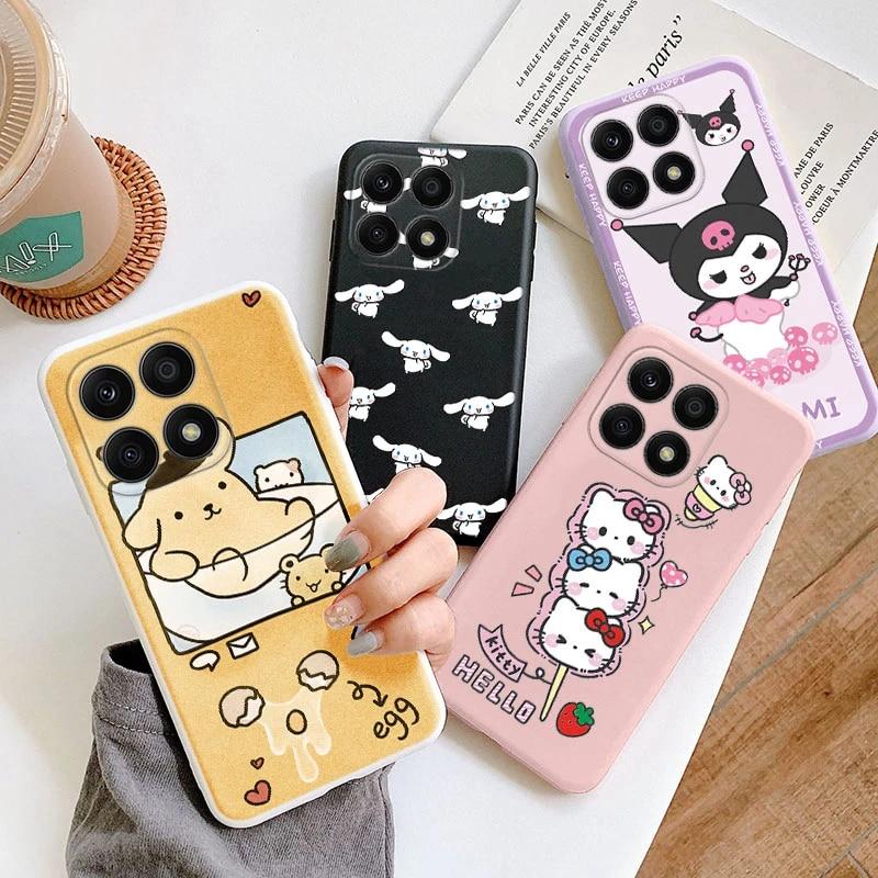 

Чехол для телефона Honor X6A Sanrio Kuromi Melody с мультяшным рисунком, мягкий силиконовый чехол, чехол HonorX6A X6 A, 6,56-дюймовый бампер, противоударный силиконовый мягкий чехол
