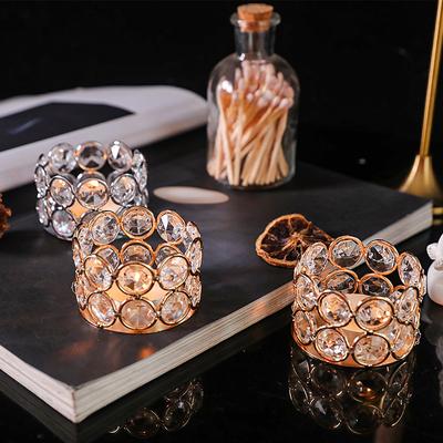 Candle Holders Wedding Decor Valentine'S Day Crystal Tea Light Candlestick Family Table Decoration Home Decor Gift Box Candles