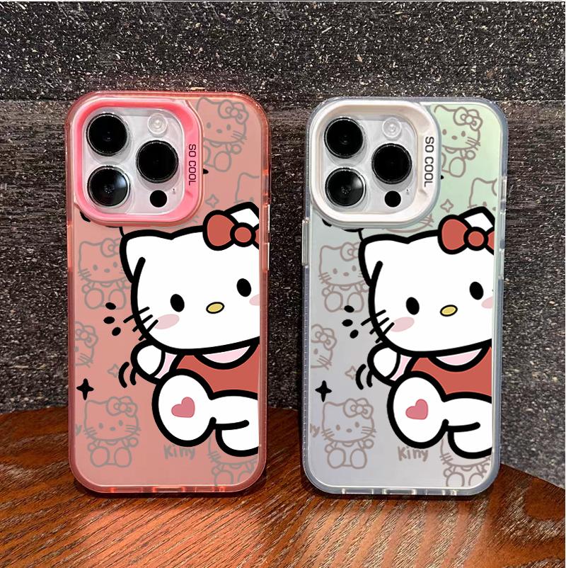 Cute Hello Kitty Casing For Iphone 17 Air 17 Pro Max 1615 14 11 12 13 Pro Max 16 Plus 16e 13 Mini Lovely Cartoon Hard Phone Case