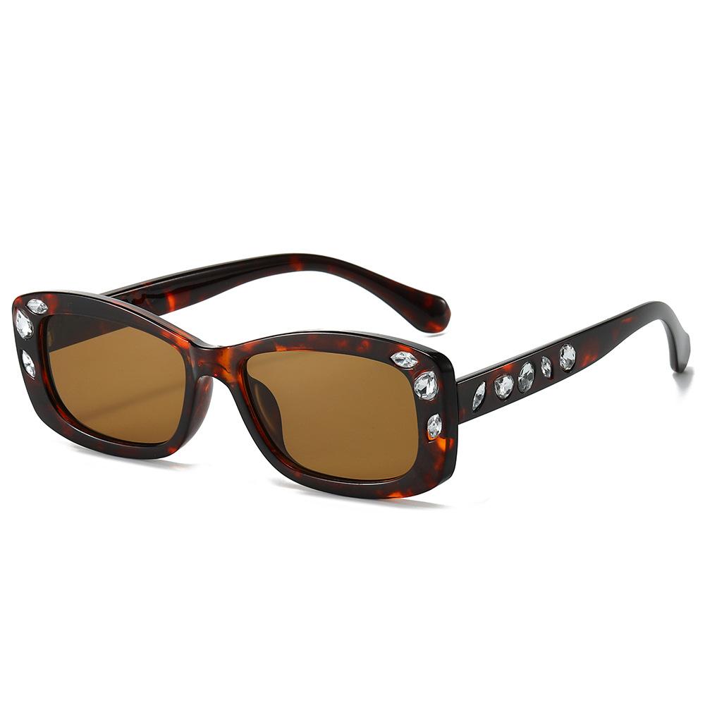JYL Sunglasses Small Frame Ladies Uv Protection Oval Diamond Use 13132 A-18382