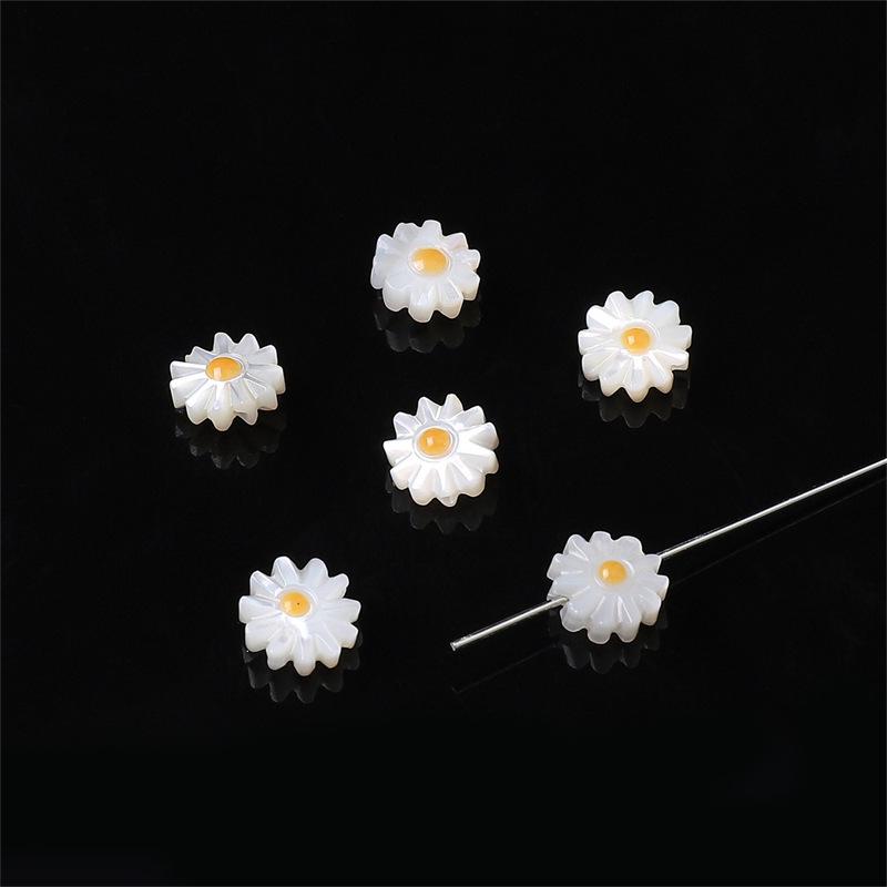 

Natural Shell Daisy Beaded Bracelet & Earrings DIY Kit Hole diameter approx. 0.8mm, 1 piece/package