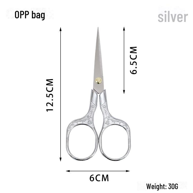 Plum Blossom Retro Stainless Steel Scissors: Ideal for Window Decoration, Embroidery, Paper Cutting, Thread Cutting, and Handmade Crafts.