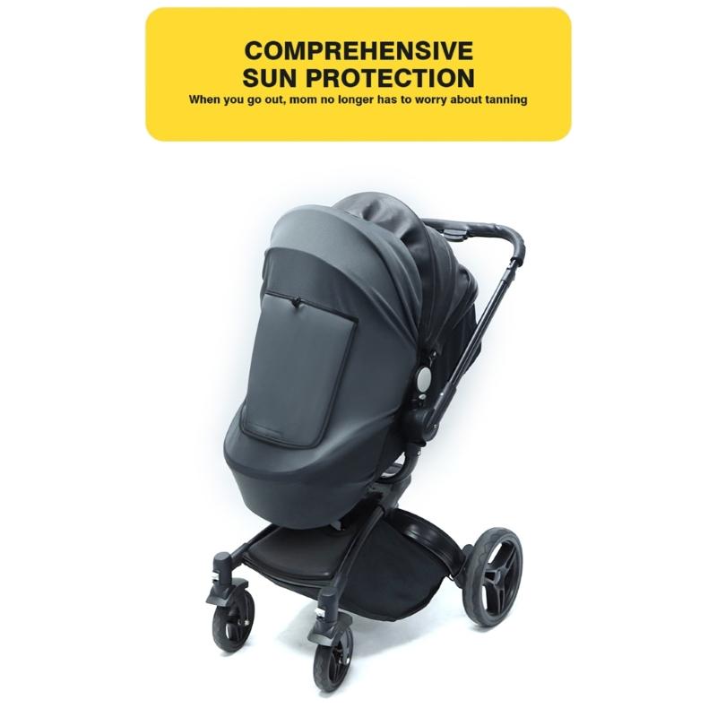 Baby Stroller Sun-Protection Cover UPF50+ UV Pram Sunshade Cover Elastic Stretchy Pushchair Sun Parasol Rainproof Cover