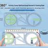 Rotatable Multi-Functional Drawing and Geometric Ruler Set for Students