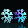 Chiave Multifunzionale a Fiocco di Neve 18-in-1: Utensile in acciaio leggero con caratteristiche ottagonali ed esagonali