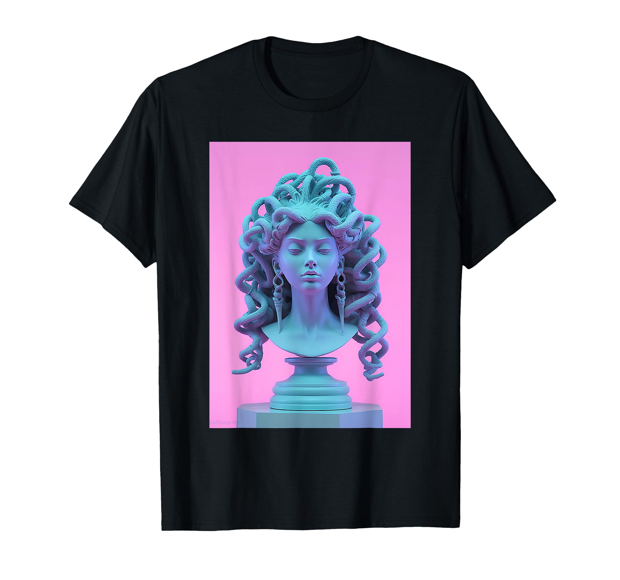 

Vaporwave Medusa Statue Aesthetic Retro Japanese T-Shirt чёрный