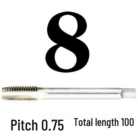 Extended Shank Fine Thread Tap for Hand and Machine Use, Non-standard Sizes M4-M24