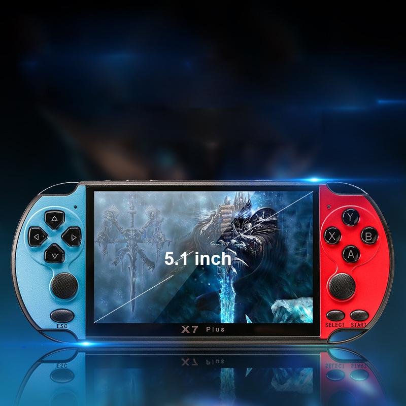 

Портативная игровая приставка X7 Plus, полноцветный портативный игровой плеер с диагональю 5,1 дюйма, игровая консоль в стиле ретро X7 Plus