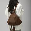 Backpack Purse Women Waterproof Leather Light Casual Travel Handbags College Style Portable Multi-functional Shoulder School Bag