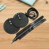 DIY Bag Making Kit With PU Leather Knitting Materials Shoulder Strap Zipper Holes Suitable for