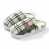 Color matching cotton slippers men's autumn and winter indoor home thick bottom velvet warm couple confinement wool shoes women