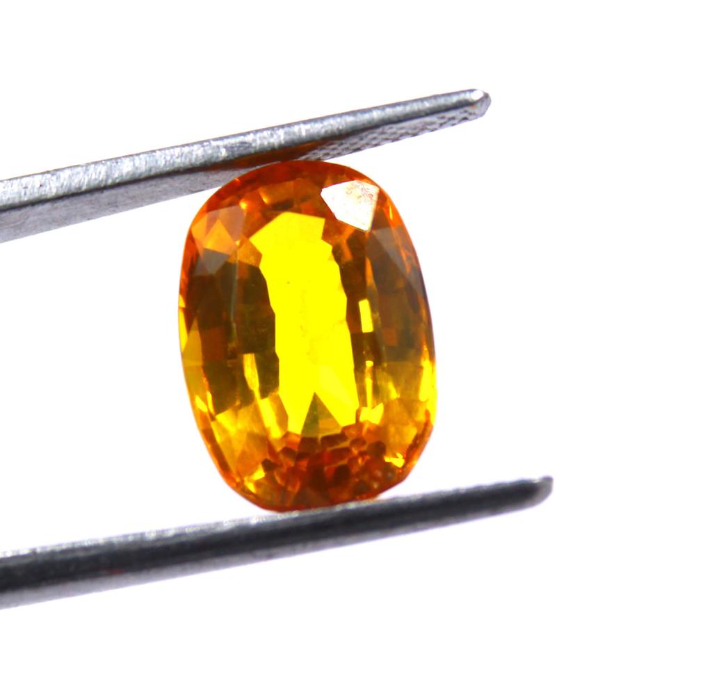 8.70 Carat Excellent Oval Shape Orange Sapphire Certified Sri Lanka Gemstone SN30