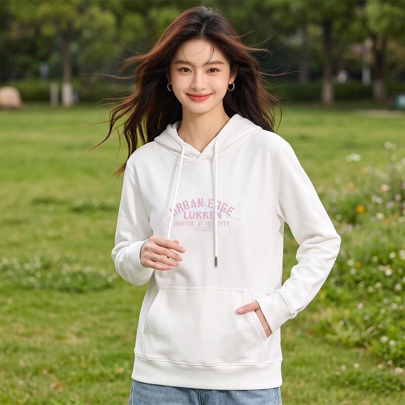 LUKKEN Women's Loose Fit Printed Hooded Sweatshirt