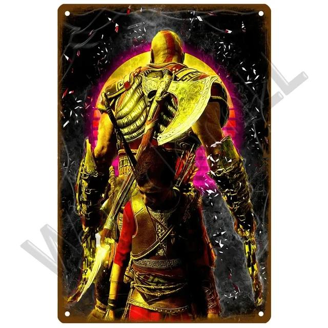 Vintage Tin Sign  Funny Gamer At Work Metal Signs for Home Club Game Room Man Cave  Retro Wall Decor