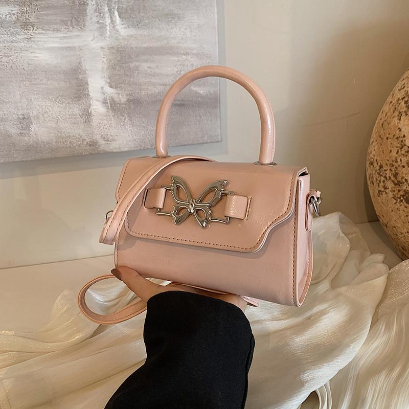 Small Vintage Shoulder Bag For Women 2024 Spring New Casual Butterfly Knot Street Fashion Crossbody Bag