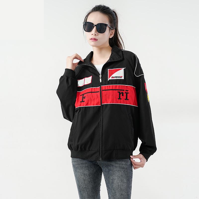 Jachetă Brodată Stil American de Curse Retro 2025: Stil Subțire pentru Primăvară și Toamnă