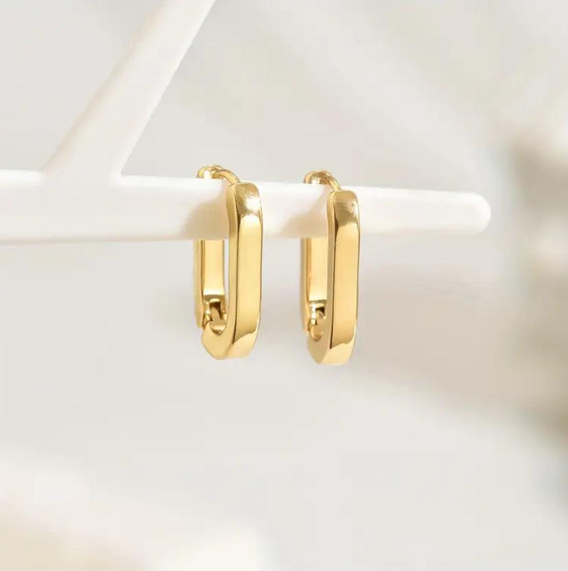 Gold U-Shaped Earrings - Popular Simple Design In Europe and America
