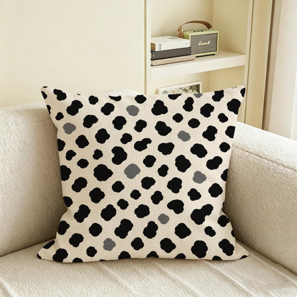 Pattern Animal Print Cushion Cover Natural Linen Pillowcase Set AllinOne Decor for Sofa Bedroom Chair