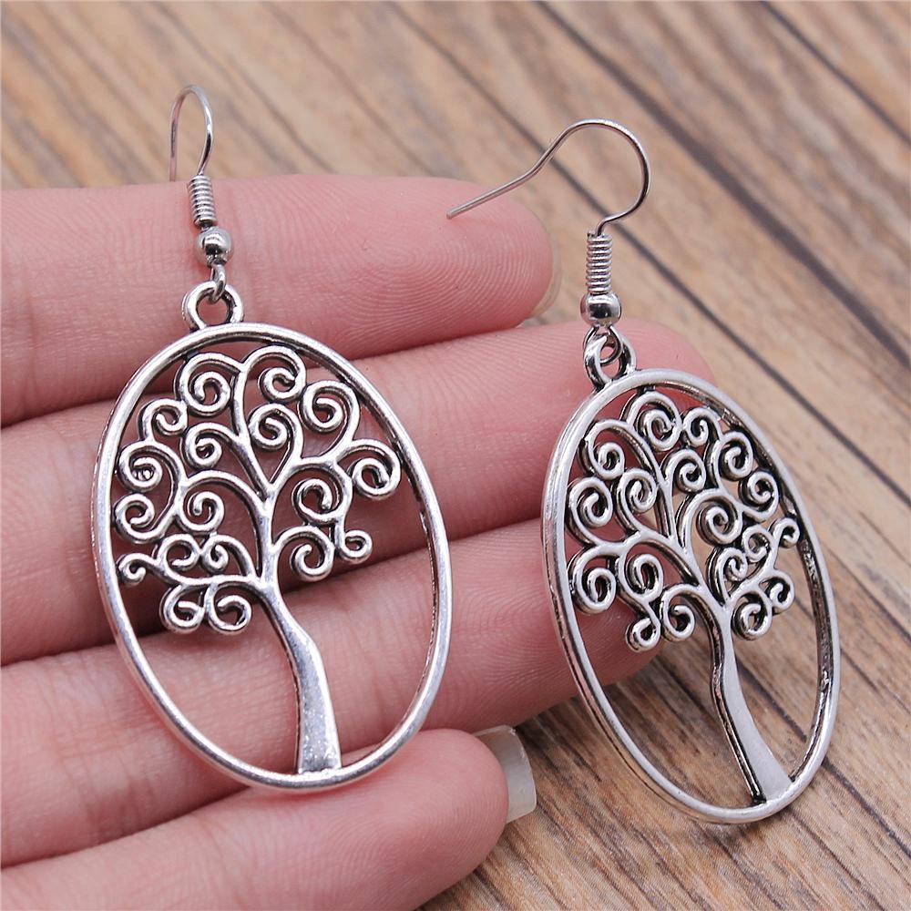 Tree Earring Women Drop Earrings Round Tree Dangle Earrings Women Fashion Jewelry Gift For Women