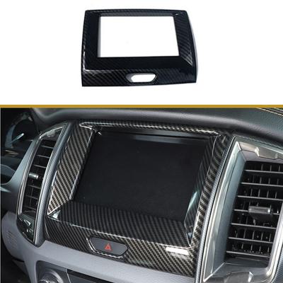 Carbon Fiber Central Control Navigation Panel Decorative Sticker For Ford Ranger Everest Endeavor