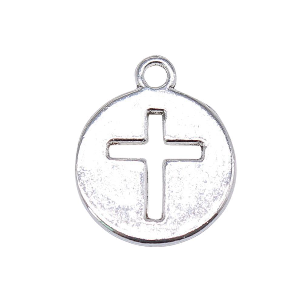 Vintage Cross Charms Multi Color Alloy Pendants For Religious Christian Jewelry