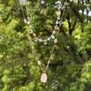 Gentle Water Drop Natural Stone Beaded Layered Necklace Handmade Mesh Crystal Long Choker Set Of 2