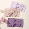 3 Pièces/Ensemble Lindo Bandeau Uni pour Bébés Filles Doux Élastique Bandeau Turban Bandeau pour Cheveux Chapeau Accessoires pour Cheveux pour Bébés et Enfants