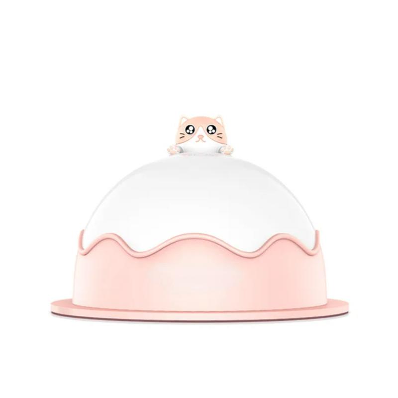 

200 мл Милий Кот Зволожувач Повітря Ультразвуковий Розпилювач Атомайзер Очищувач для Спальні з Теплим Нічником Безшумний Зволожувач korea&USB Cable рожевий