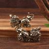 Brass Ornament Treasure Bowl Elephant Pulling Cart Home Craft Full Copper Living Room Office Opening Gift Decoration