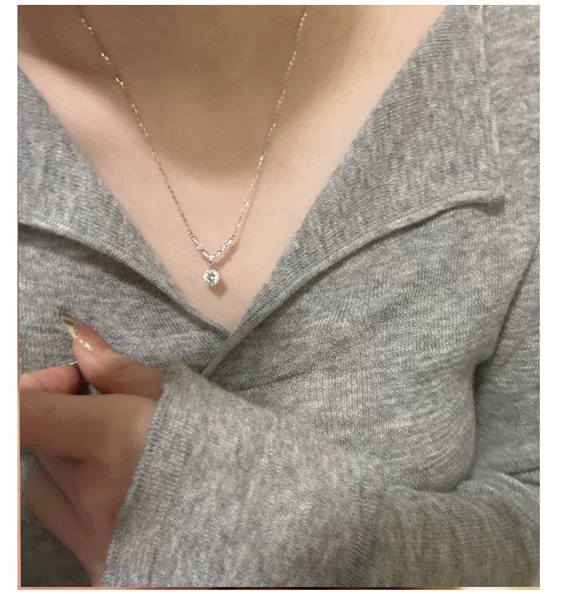 S925 Sterling Silver Galaxy Moissanite Necklace with Zircon Chain - Women’s One Carat Sparkling Pendant, Perfect Christmas Gift