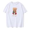 Men's Cotton Casual Short Sleeve Power Boxer Teddy Bear Never Give Up Printed Funny T-Shirt European Size Men's T-Shirt Clothing