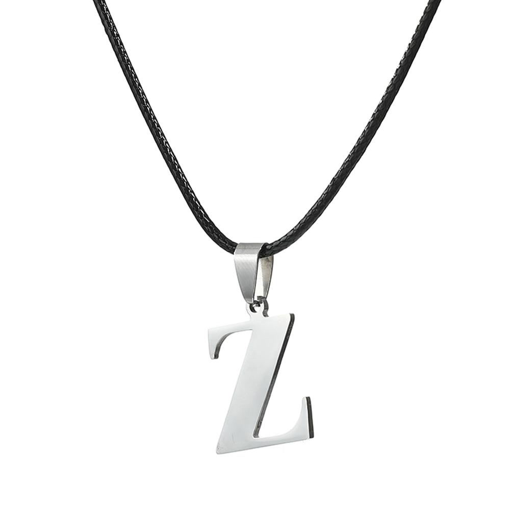 Nowy Naszyjnik ze Stali Nierdzewnej z Inicjałem Alfabetu A-Z 26 Angielskich Liter Naszyjnik Dla Mężczyzn Kobiet Personalizowane Prezenty Biżuteryjne