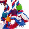 Cotton Rope Bird Chew Toy Colorful Parrot Toy, Biting Cockatiel Chewing Cage Accessory for Lovebird Budgie Parakeet