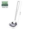 304 Stainless Steel Thickened Ladle - Large Deep Head for Soup, Hot Pot, or Porridge, with Slotted Design for Easy Straining in Household Use