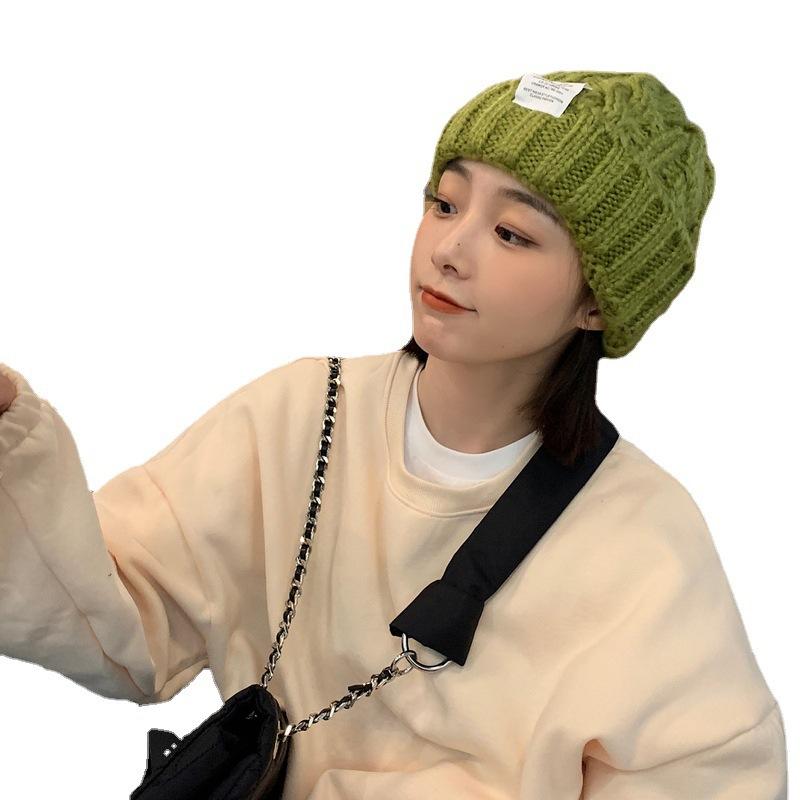 Women's Winter Thick Knitted Hats for Students In Autumn and Winter Warm Ear Protection Cold Hats for Students