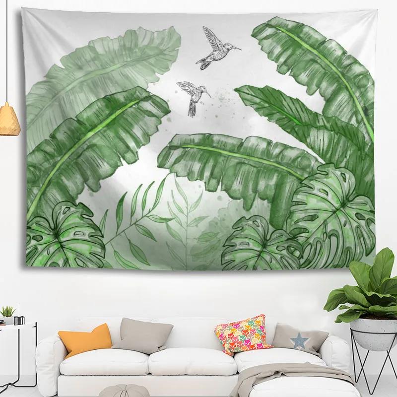 Custom High Quality Palm Leaf Hanging Tapestry Home Party Decoration Tapestries Photo Background Cloth Table Cloth Wall Tapes