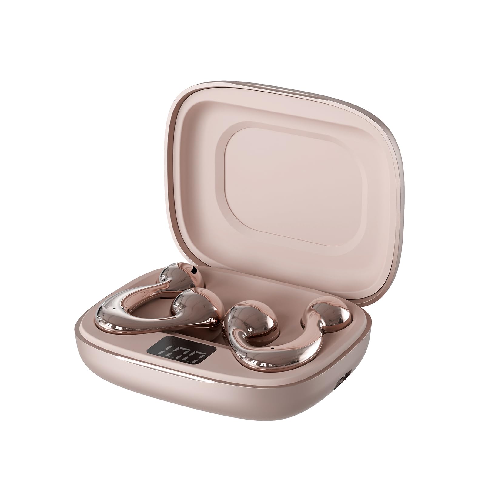 

Meisei Shop Bluetooth Wireless Air Ear Open Sound ENC Noise Hours Continuous Touch Water for Web Compatible with iPhone and Champagne Gold 6.1