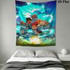 Dragon Striker Wall Hanging Printed Fabric Blanket Decorative Tapestries for Bedroom Living Room Home Decor