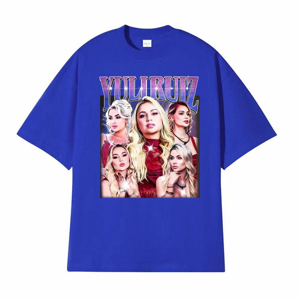 Yuli Ruiz Unisex Vintage Style Printed T Shirts Unisex Wounisex Harajuku Fashion Hot Sale T Shirt Cotton Oversized Tshirts Streetwear