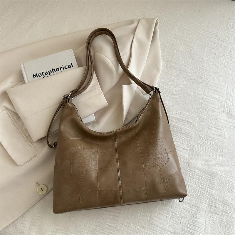 

Рюкзак большой вместимости с комбинированным дизайном, новая простая сумка-тоут для студентов колледжа и поездок на работу хаки