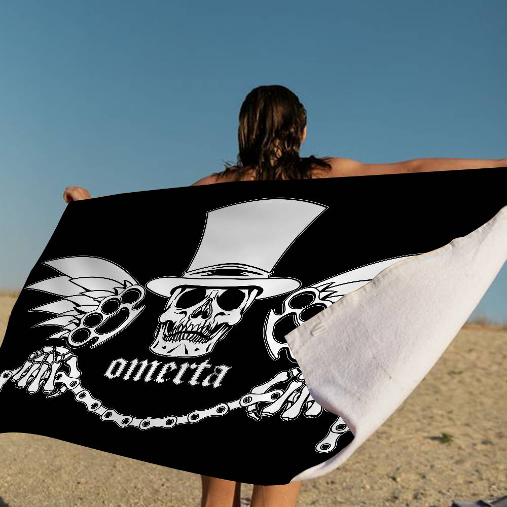 Rapper O-Omerta Mikrofaserdecke Schnelltrocknende Strandtücher Übergröße Druck Super Saugfähige Pooltuchdecke