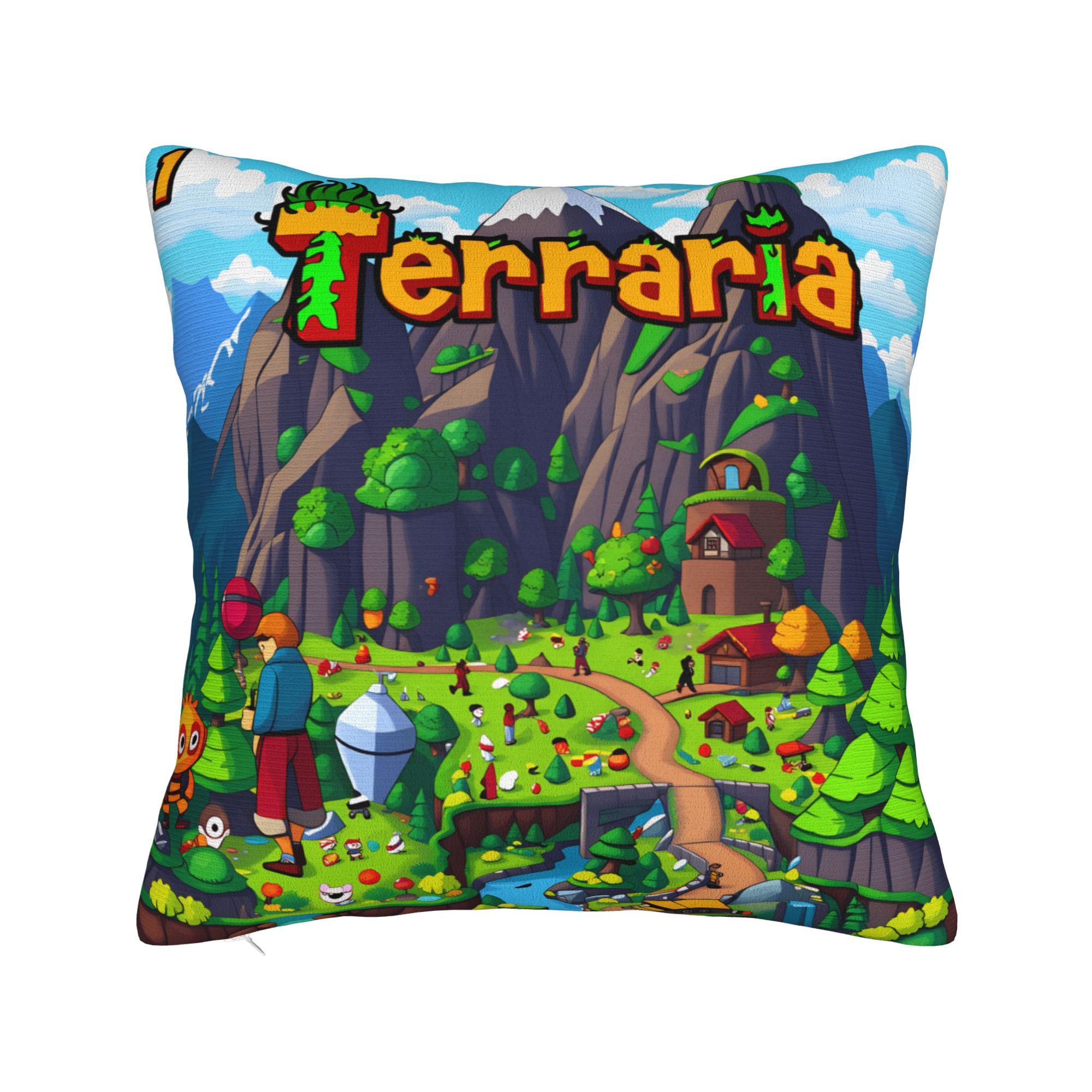 

Pillow Case Terraria Game Factorio The factory must grow Print Pillow Cover For Office Car Home Decor Kawaii Pillowcases 30cm x 30cm