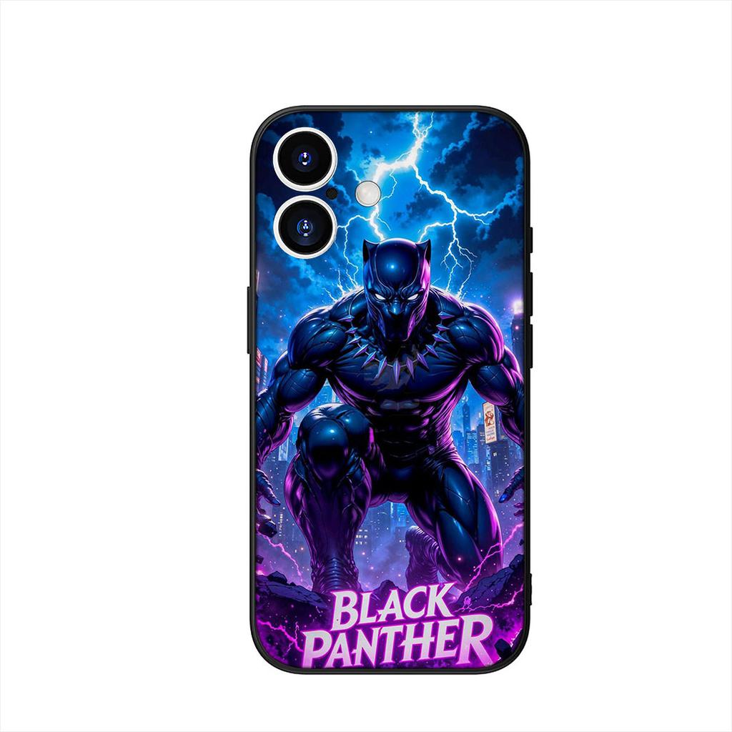 Black Marvel Panther Cover Phone Case for OPPO A18 A16 A17 A38 A54 A40 A60 A80 A78 A79 A57 A55 A96 A15 A53