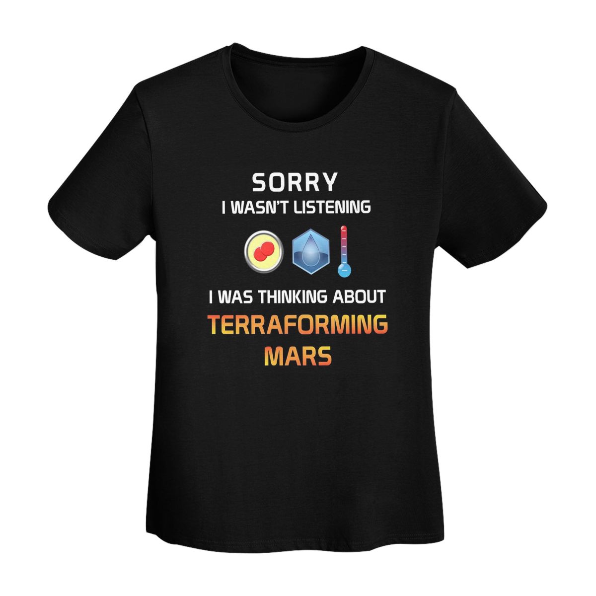 

Focused Terraforming Mars Player TShirt Women Short Sleeve T Shirts ONeck Streetwear Cotton Summer Tees Streetwear 2XL