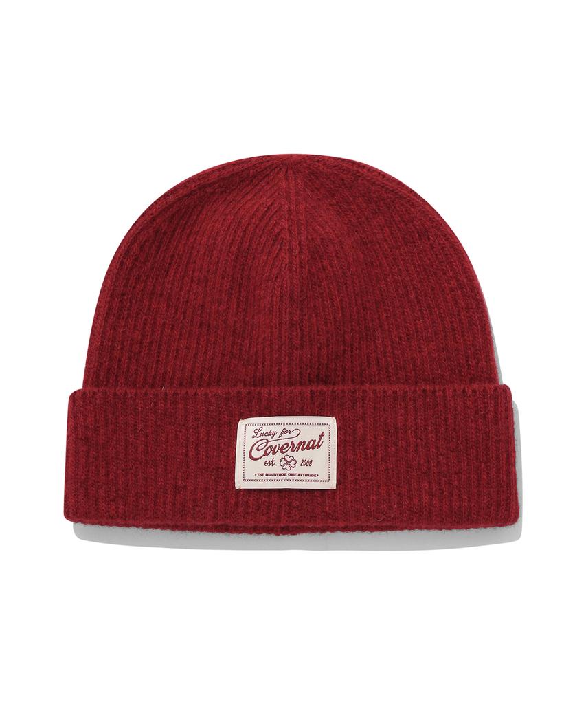 COVERNAT WOMAN Cloverheart Lambswool Beanie Red